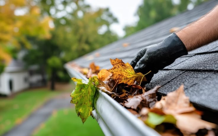 Gutter Cleaning before